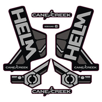DECAL KIT GRAY-BLACK FOR FORK CANE CREEK HELM